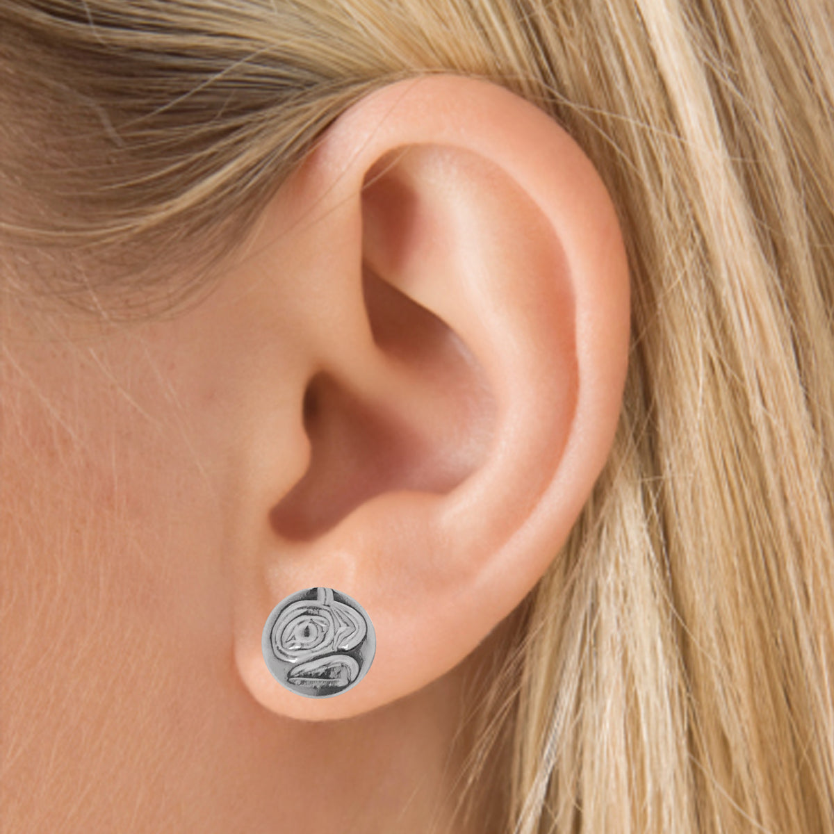 Boucles d'oreilles à tige en forme de corbeau