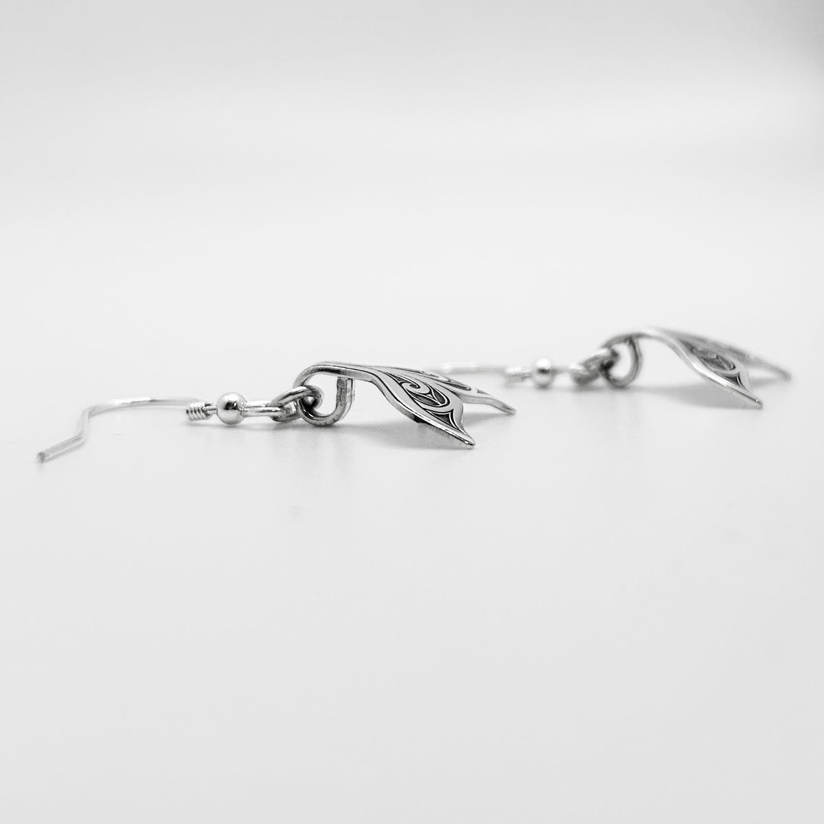 Boucles d'oreilles queue de baleine