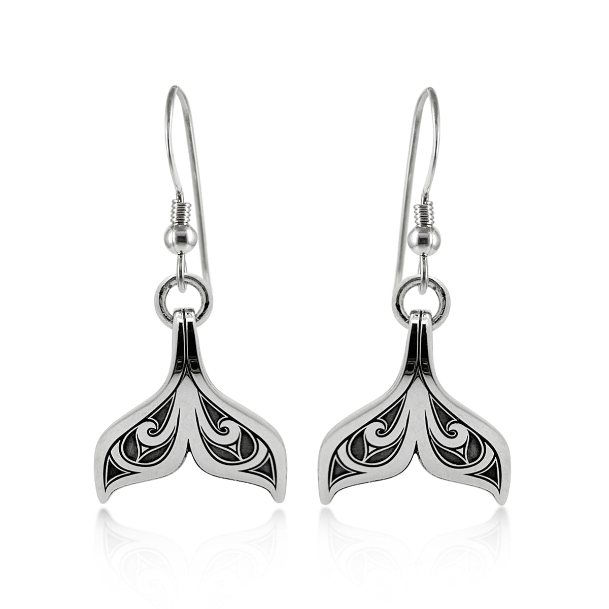 Boucles d'oreilles queue de baleine