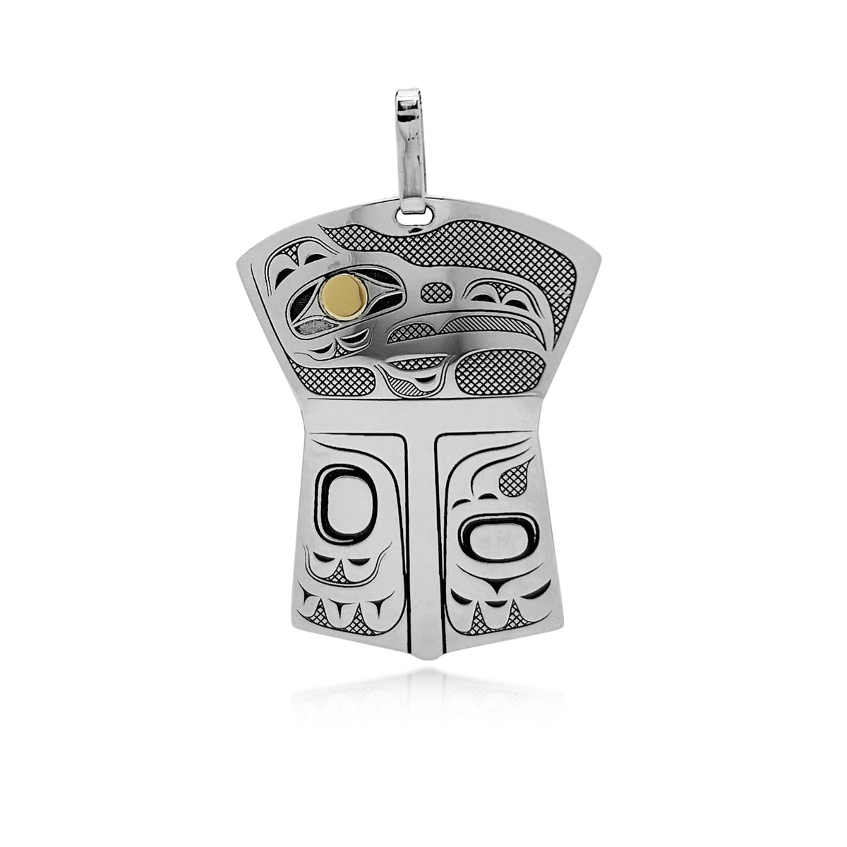 Raven Copper Shield Pendant