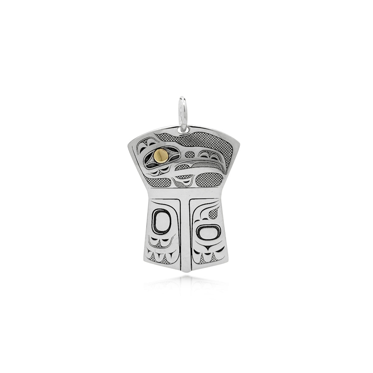 Raven Copper Shield Pendant