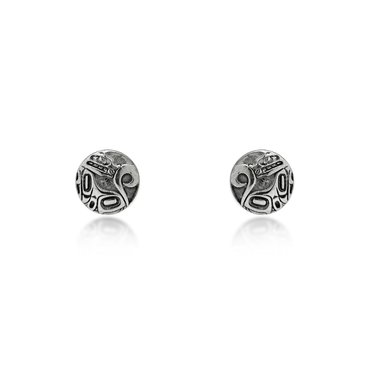 Boucles d'oreilles à clous en forme de loup