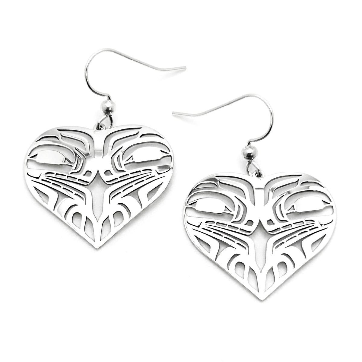 Bear Heart Earrings