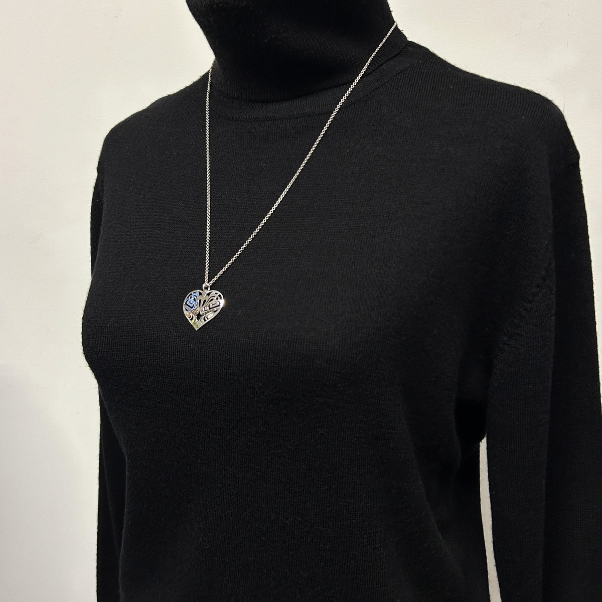 Killer Whale Heart Pendant