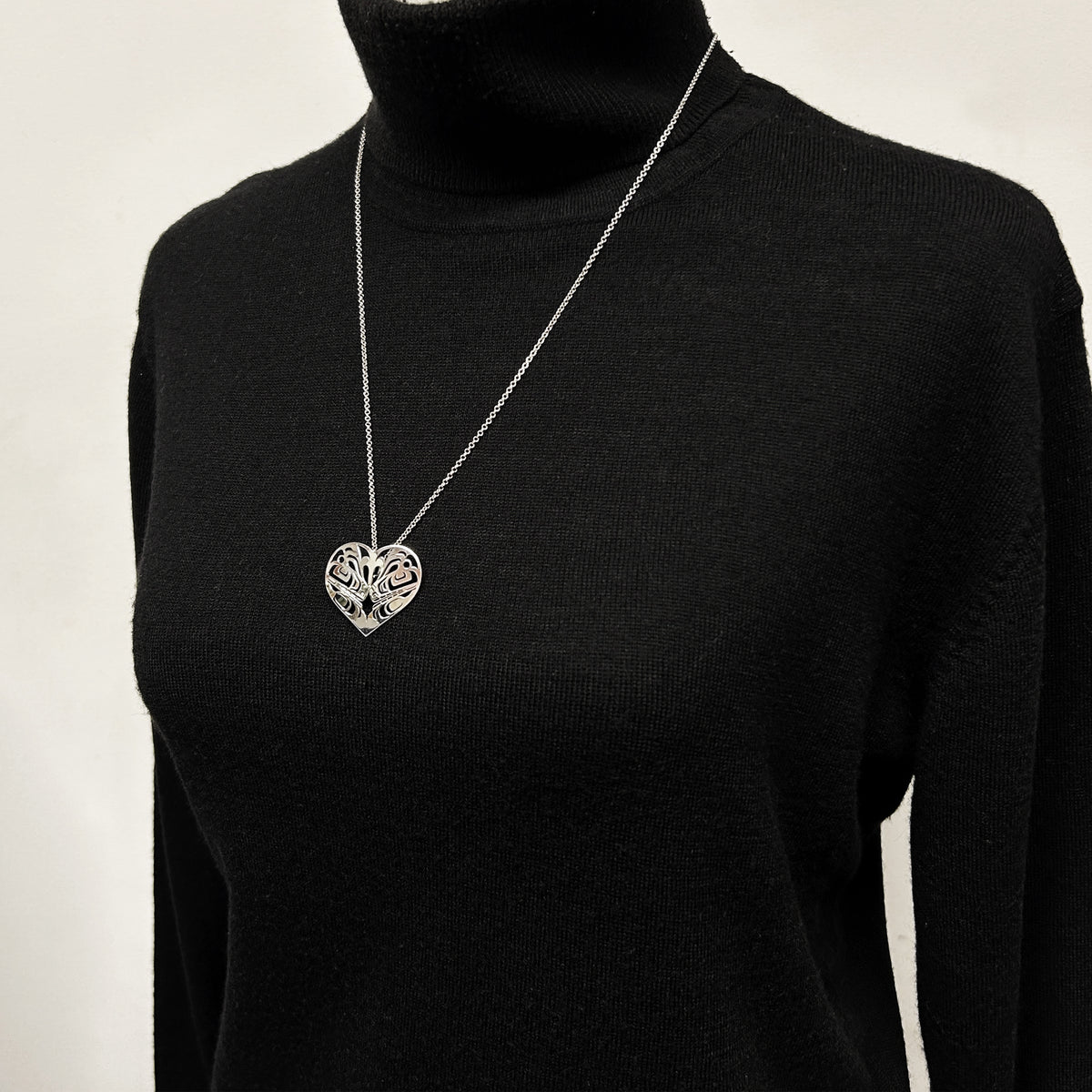 Killer Whale Heart Pendant