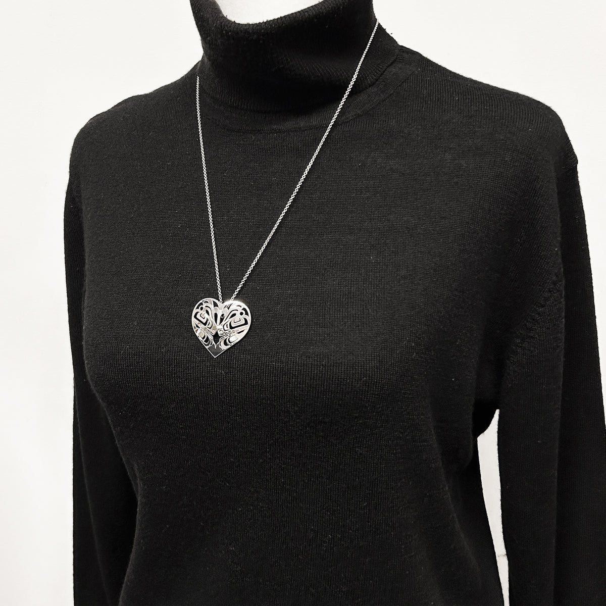 Killer Whale Heart Pendant