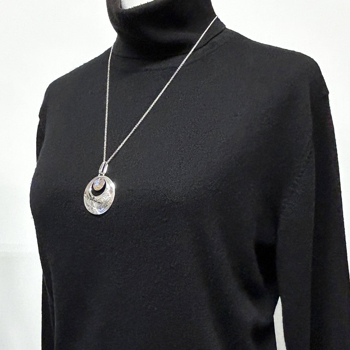 Killer Whale and Moon Pendant