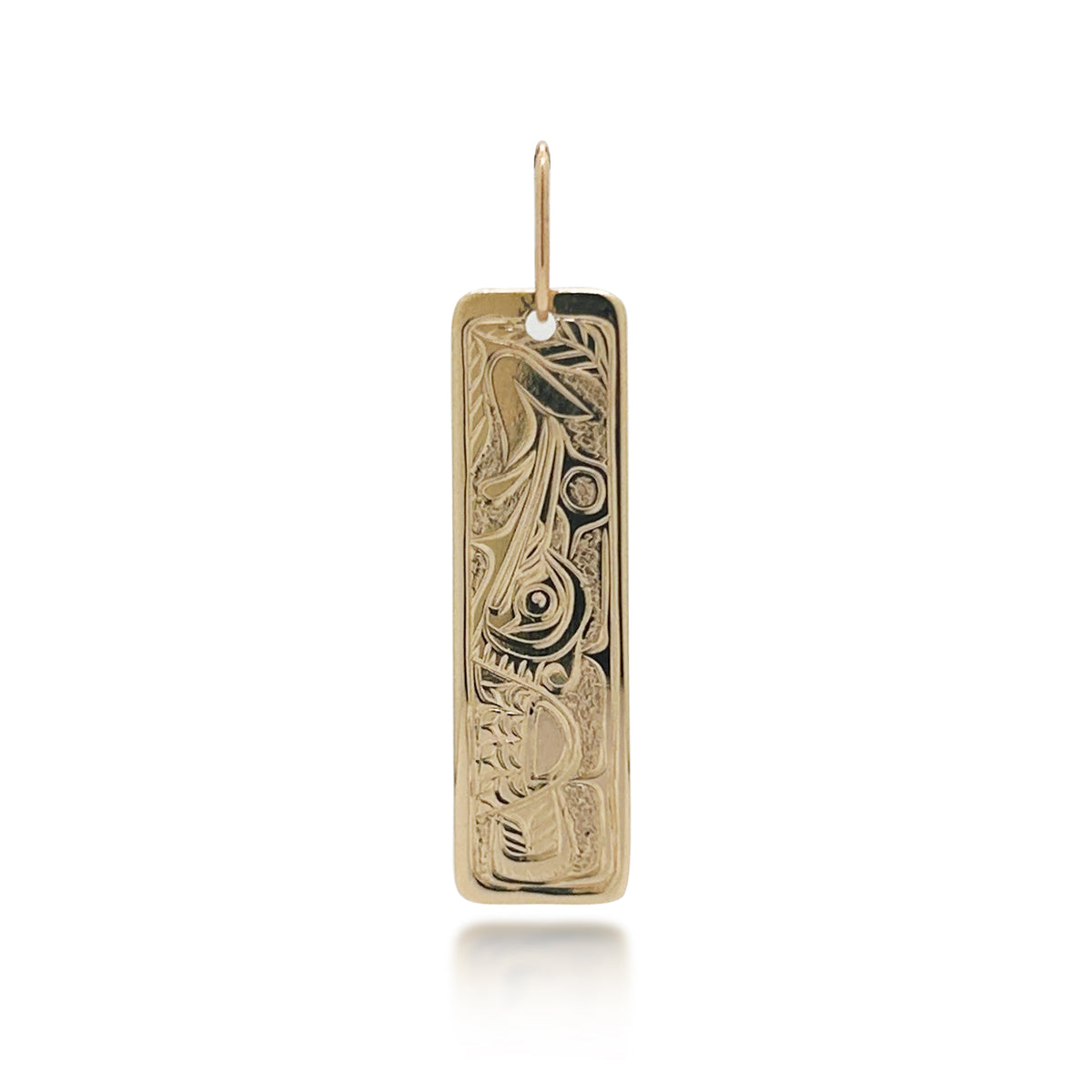 14K Yellow Gold Hummingbird Pendant