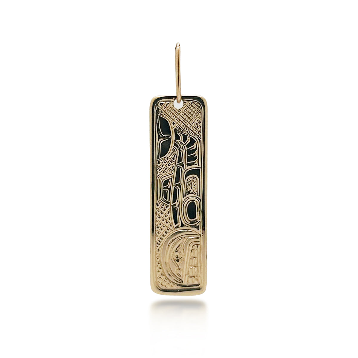 14K Yellow Gold Killer Whale Pendant