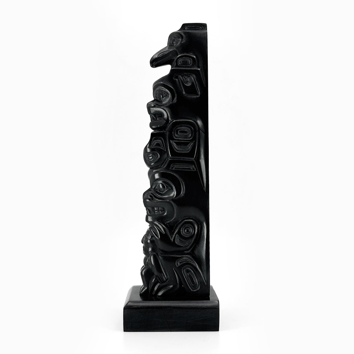 Raven, Killer Whale and Bear with Chief Argillite Totem Pole