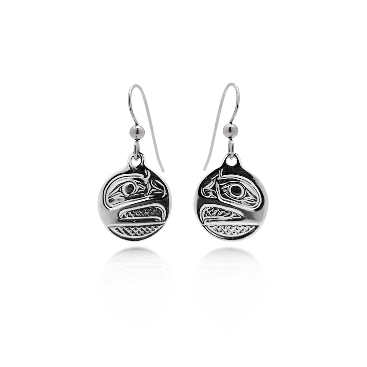 Boucles d'oreilles corbeau