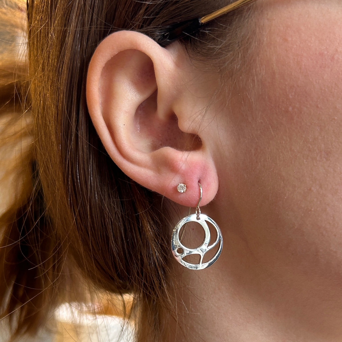 Boucles d'oreilles œuf de saumon