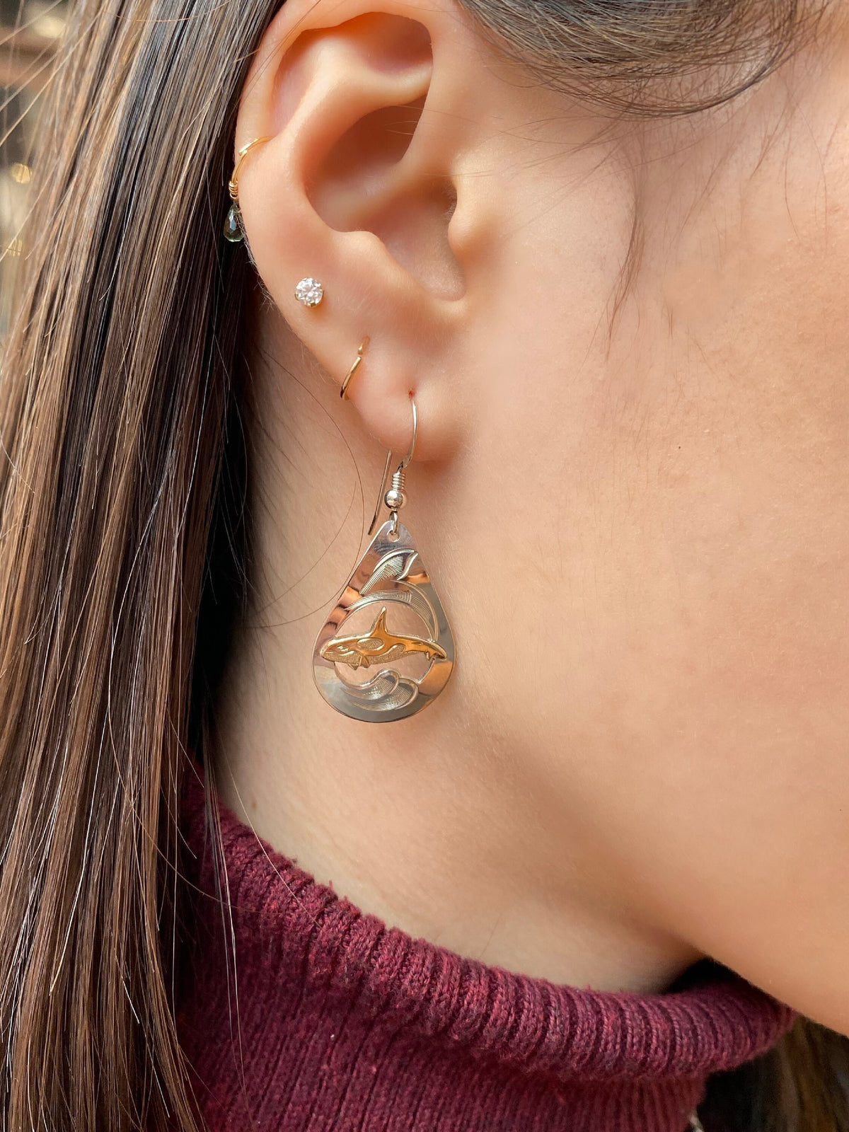 Boucles d'oreilles orque
