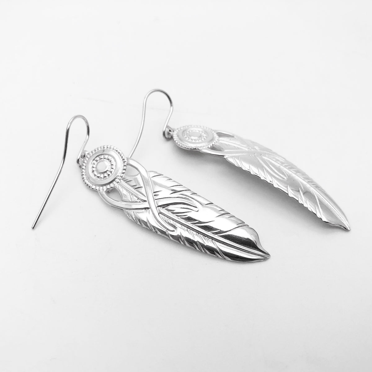 Boucles d'oreilles en plumes d'aigle