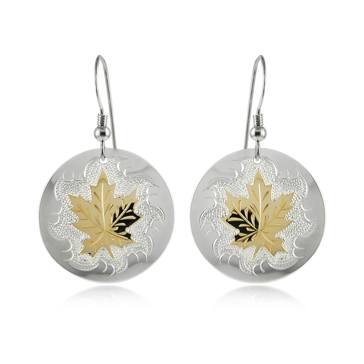 Boucles d'oreilles en feuille d'érable