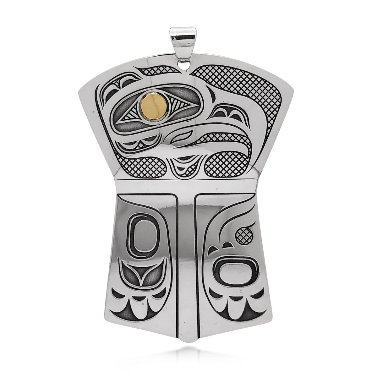 Eagle Copper Shield Pendant