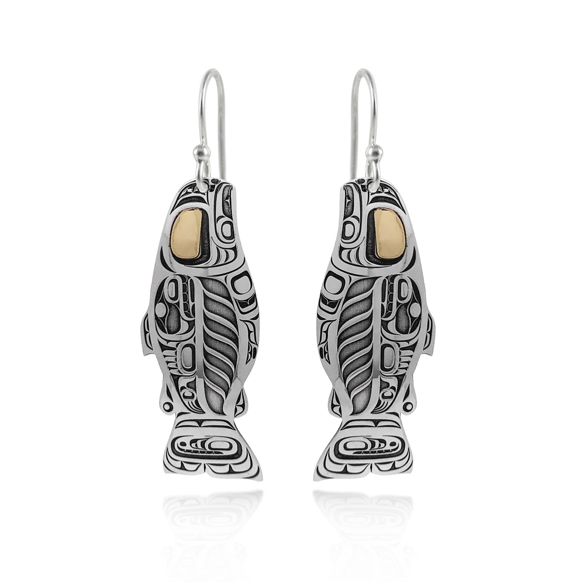 Boucles d'oreilles Saumon