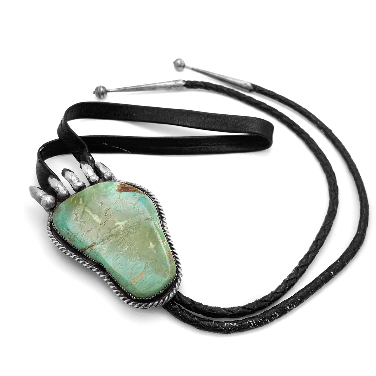 Turquoise Bear Paw Bolo Tie