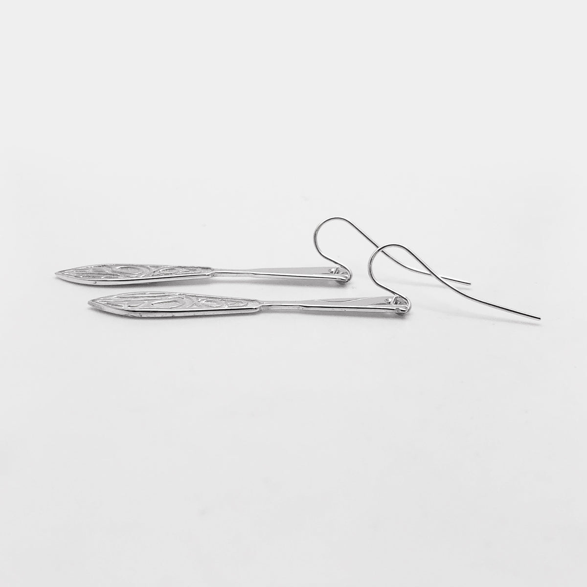 Boucles d'oreilles en forme de pagaie de corbeau