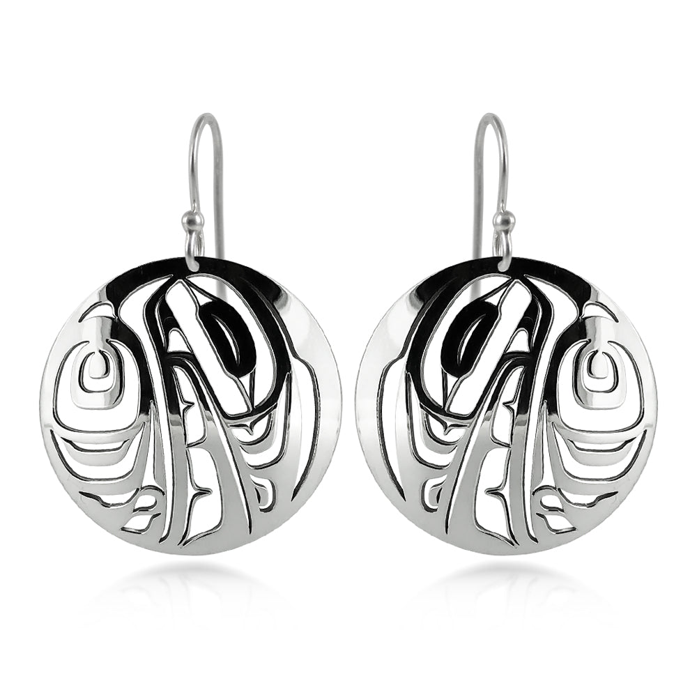 Boucles d'oreilles corbeau