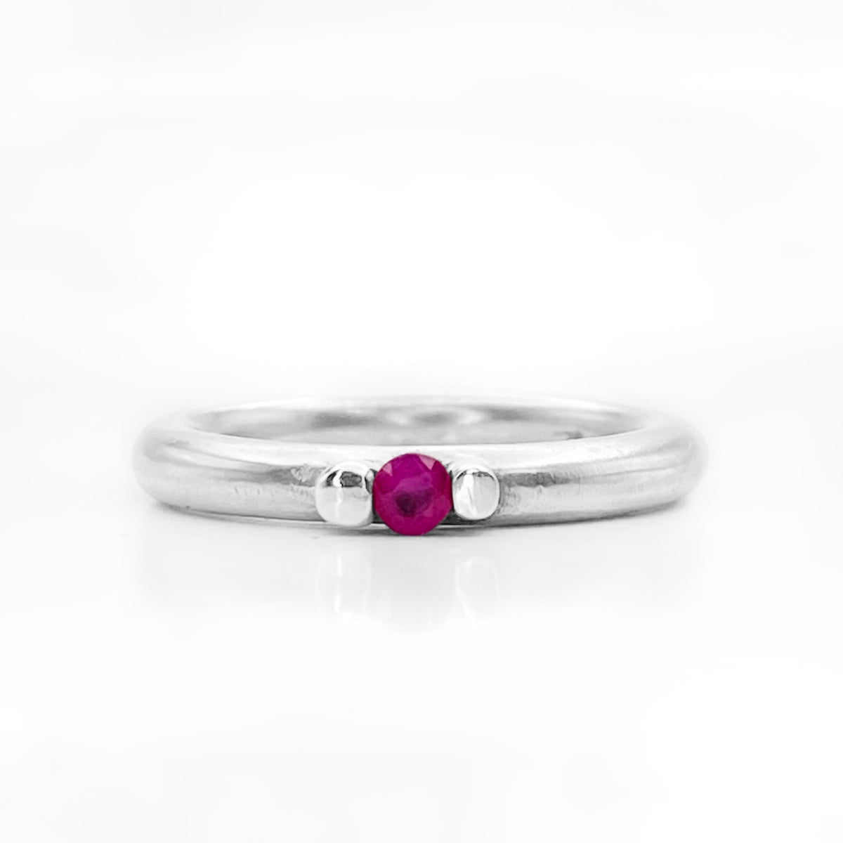 Bague Rubis - Finition Satinée
