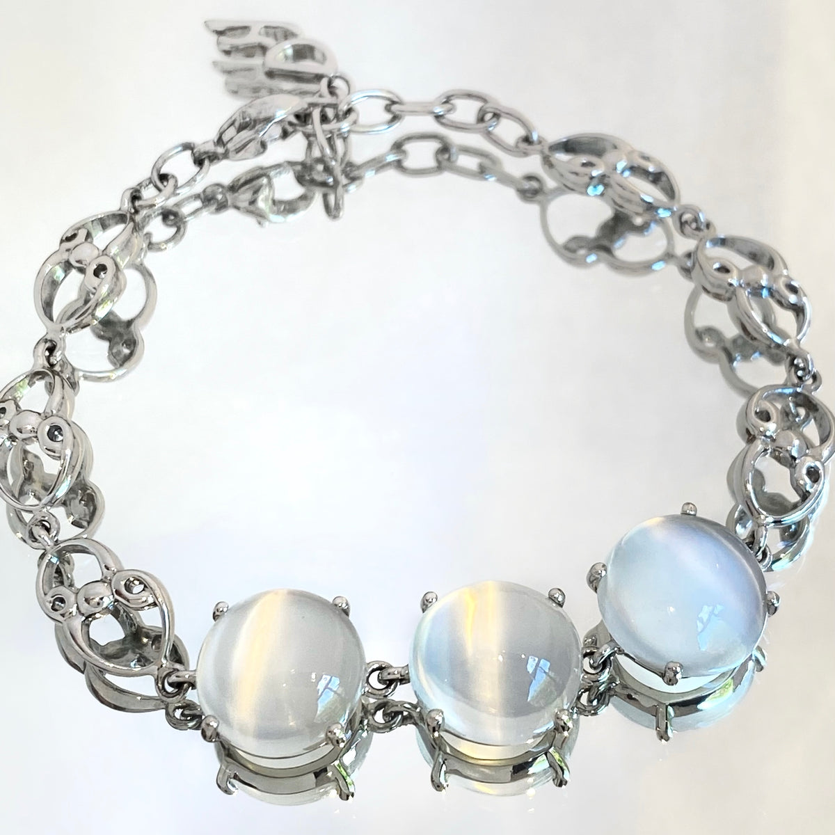 Bracelet 3ème pierre de lune œil de chat