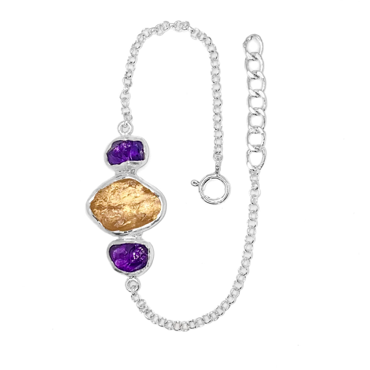 Amethyst and Morganite Bracelet