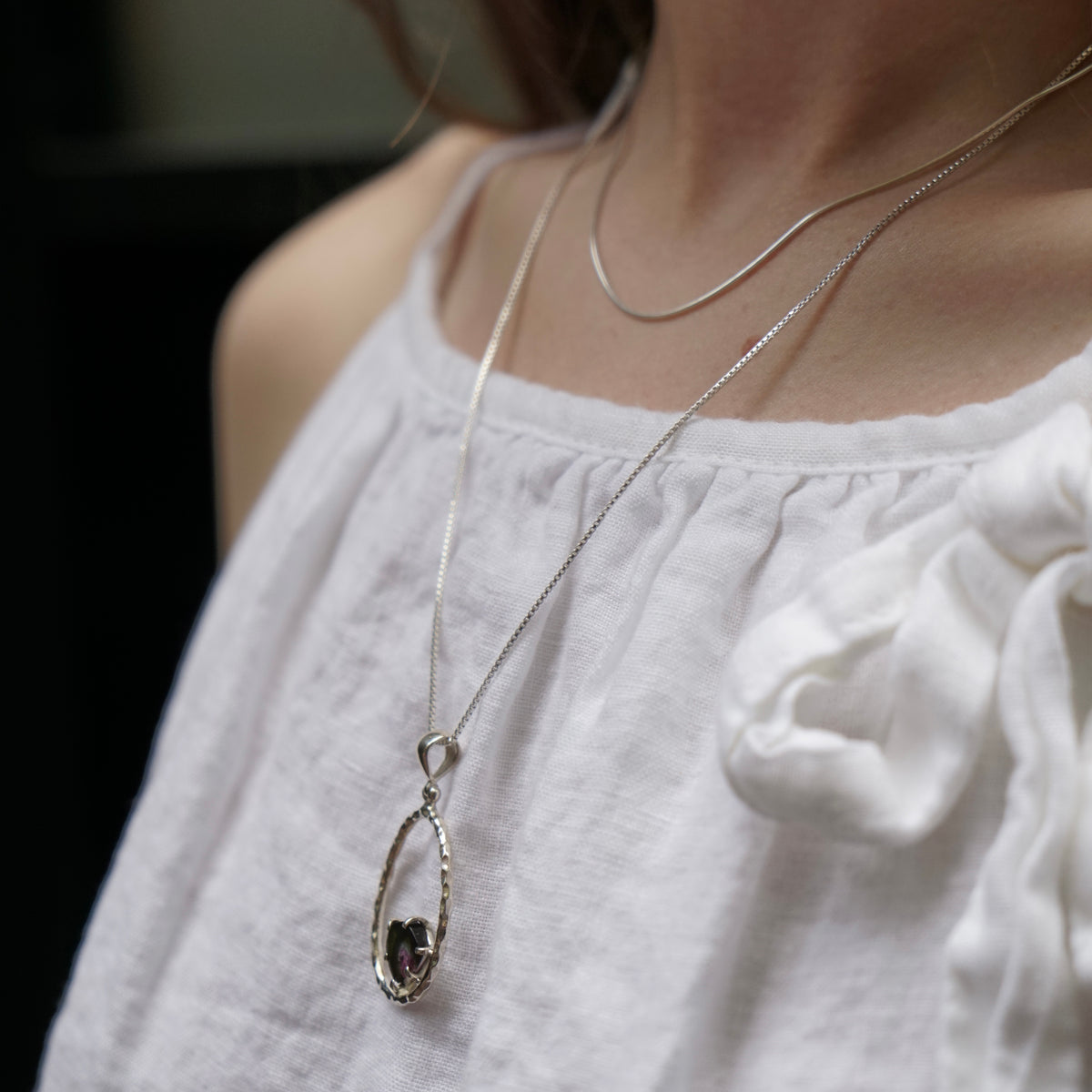 Pendentif Tourmaline Pastèque