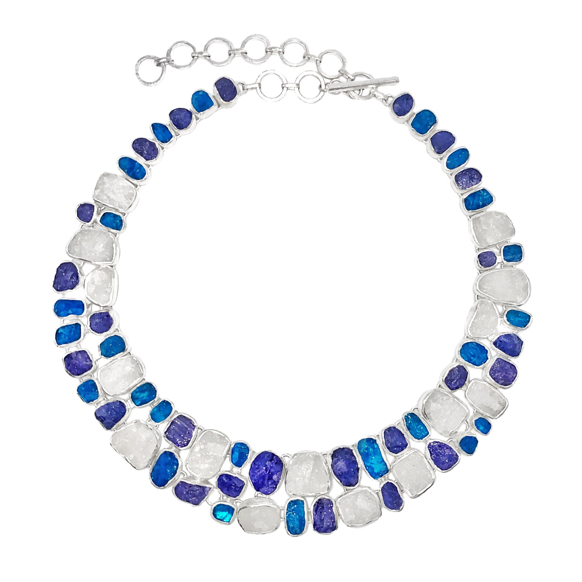 Apatite, Clear Quartz and Tanzanite Necklace