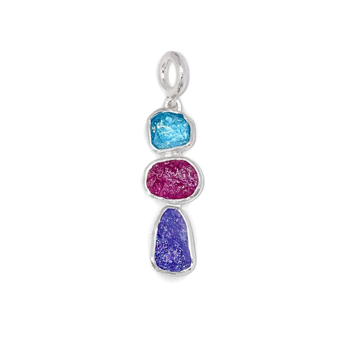 Apatite, Ruby and Tanzanite Pendant