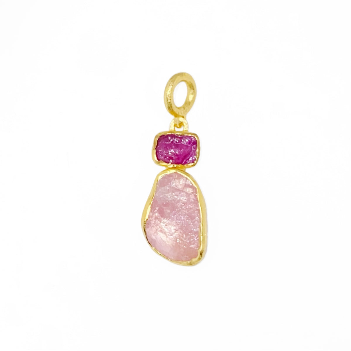 Morganite and Ruby Pendant