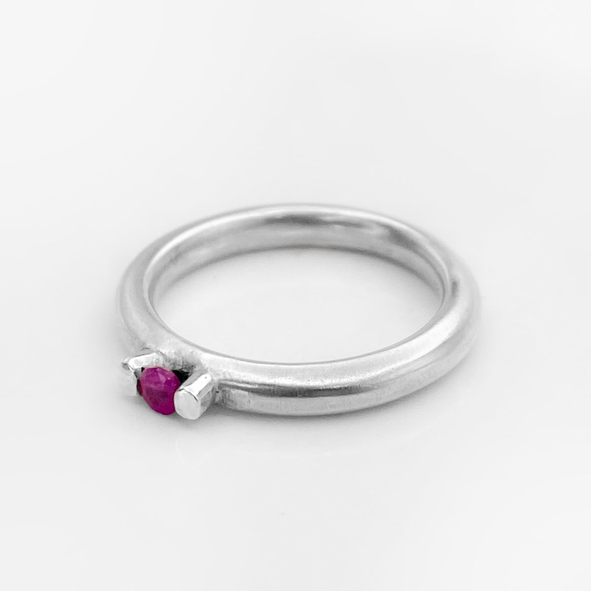 Bague Rubis - Finition Satinée