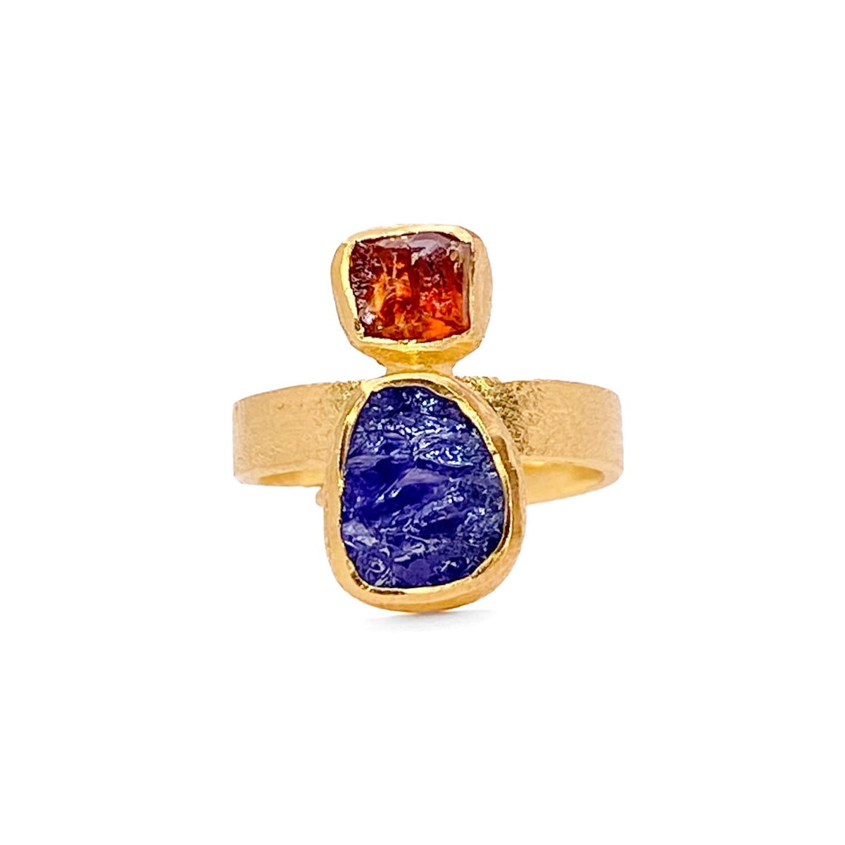 Citrine and Tanzanite Ring