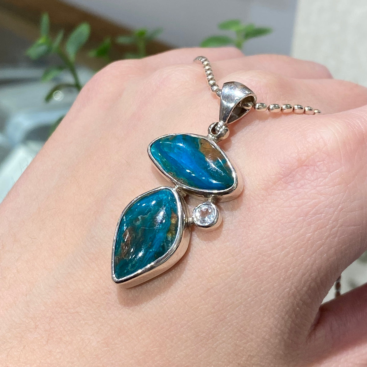 Peruvian Blue Opal Pendant