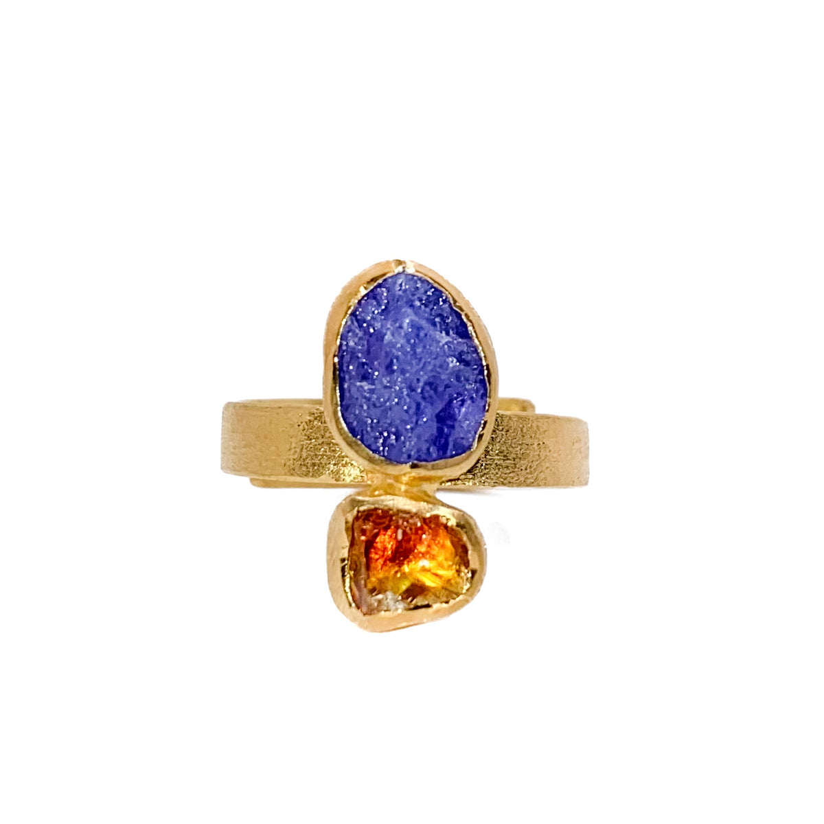 Citrine and Tanzanite Ring