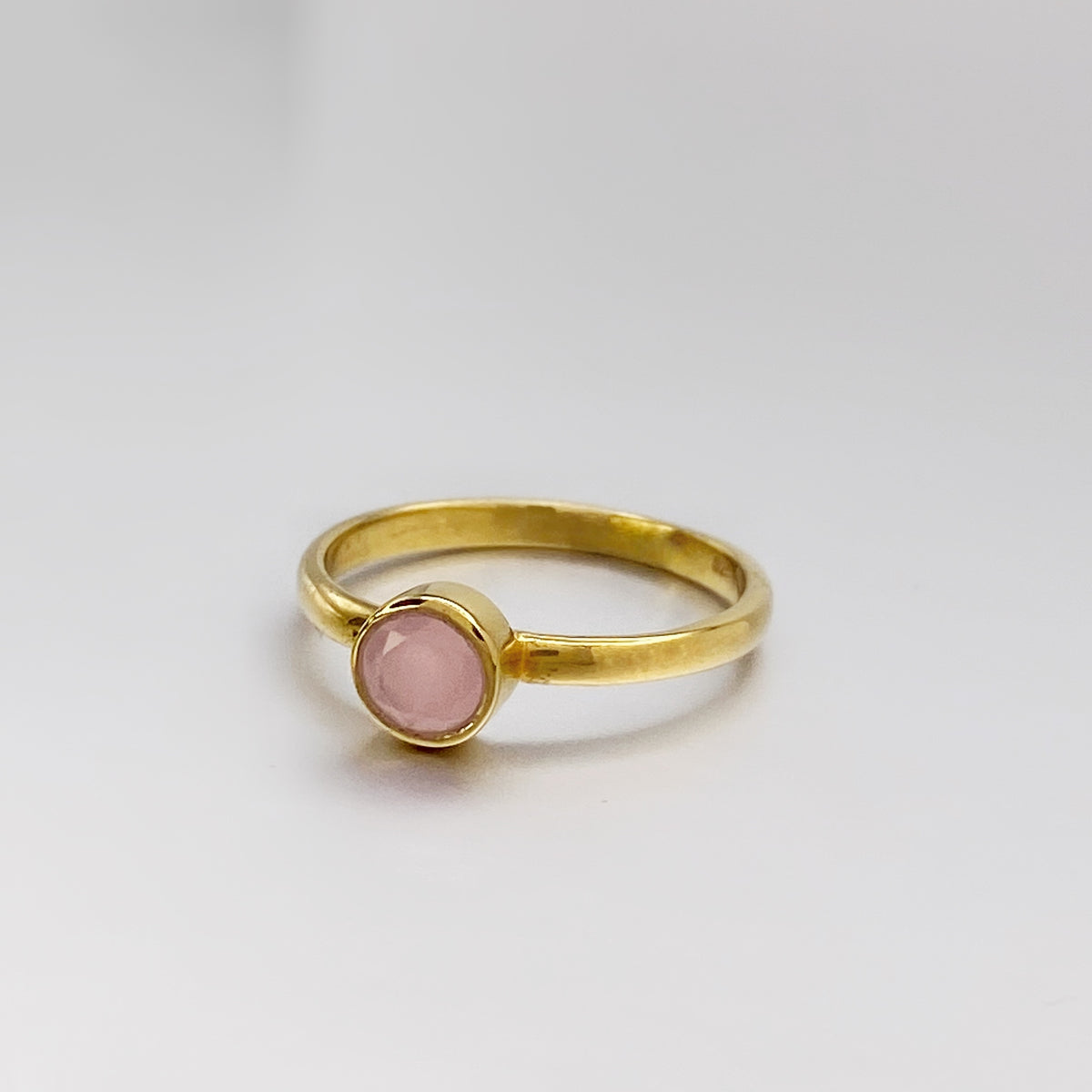 Bague en quartz rose