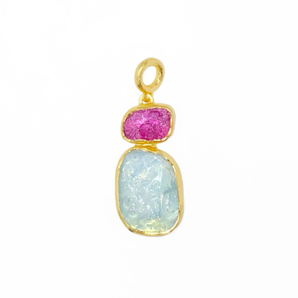 Aquamarine and Ruby Pendant