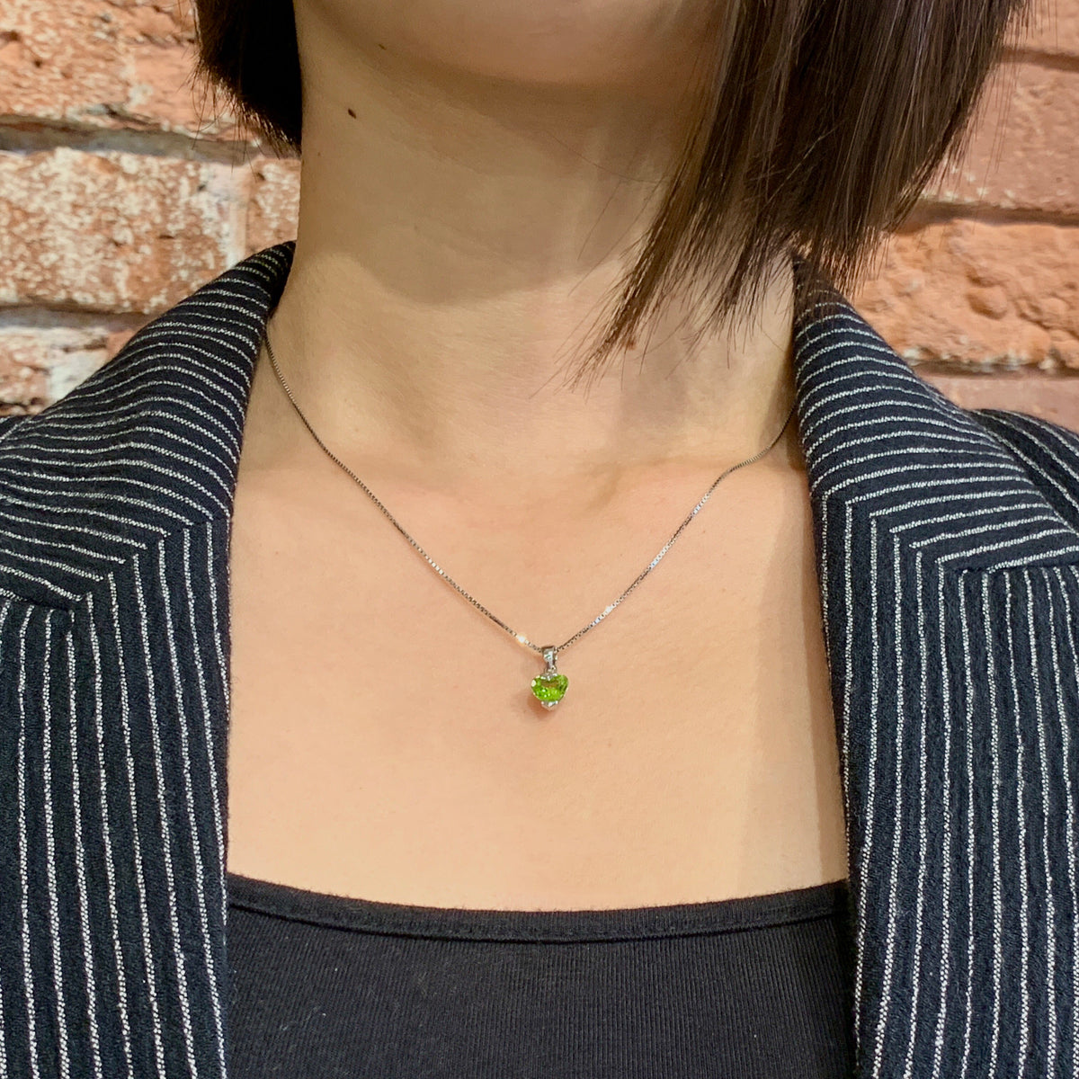 Pendentif coeur péridot