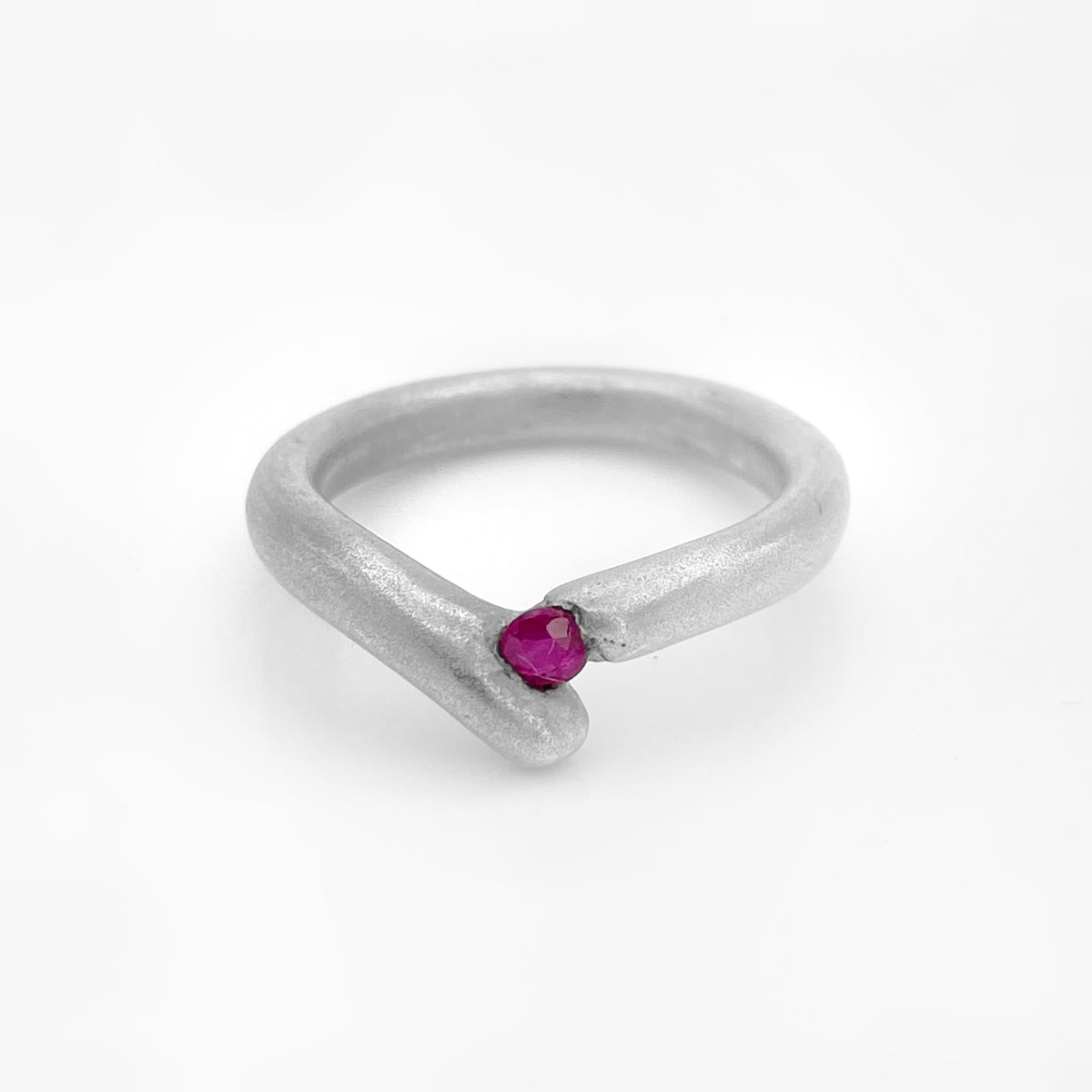 Bague Rubis - Finition Satinée