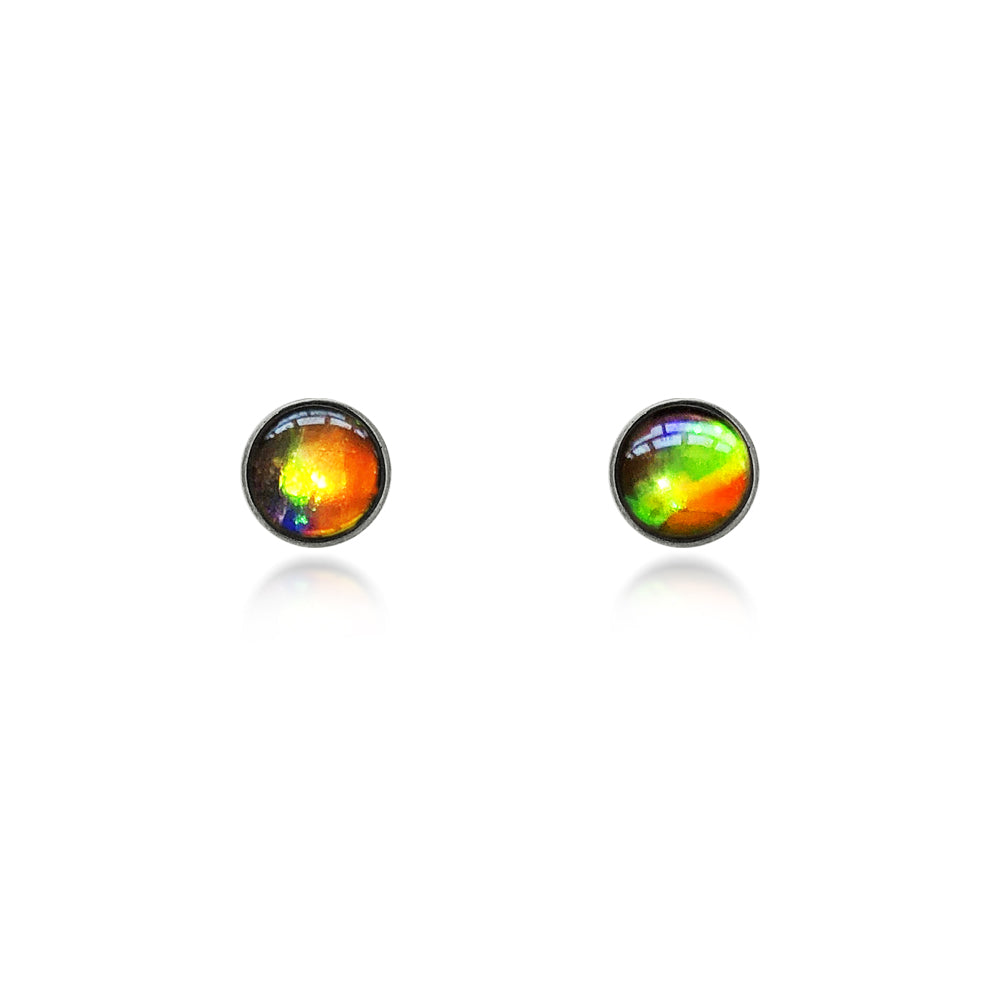 Ammolite Stud Earrings