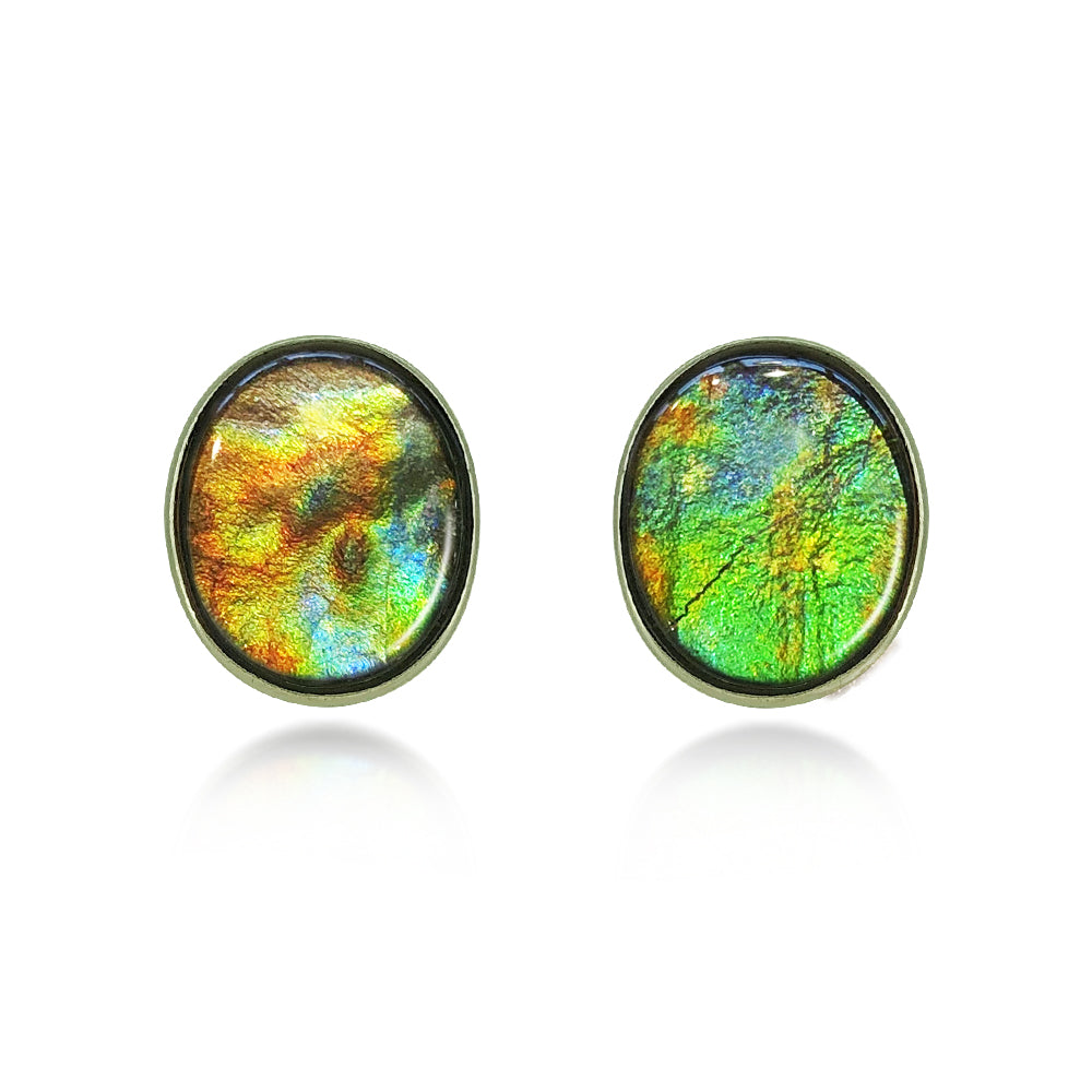 Ammolite Stud Earrings