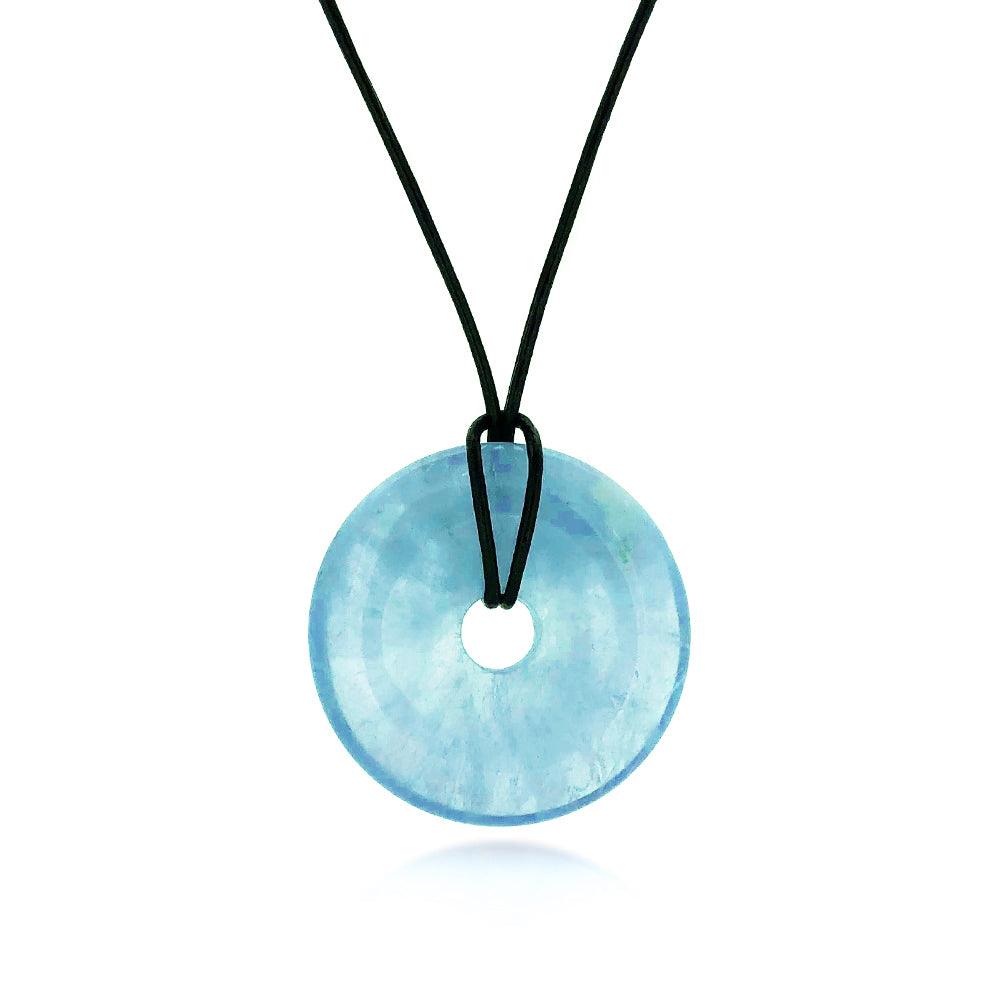 Aquamarine Donut Pendant