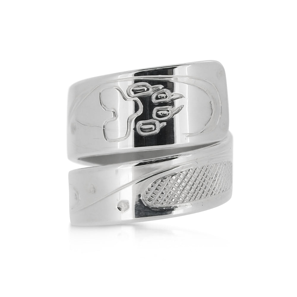 Bague enveloppante en forme de patte d'ours