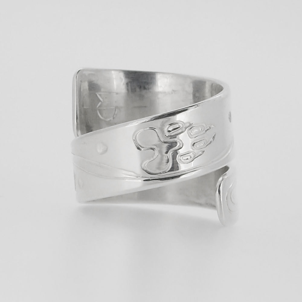 Bague enveloppante en forme de patte d'ours