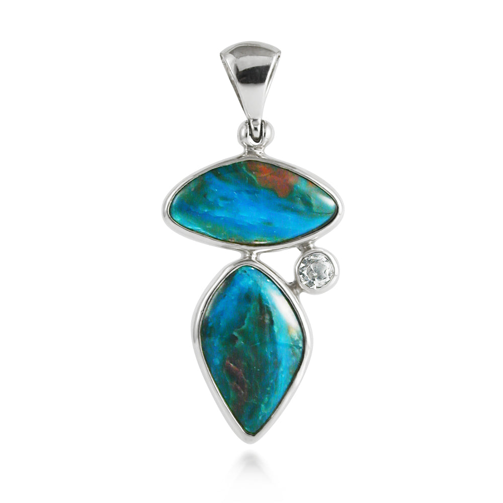 Peruvian Blue Opal Pendant