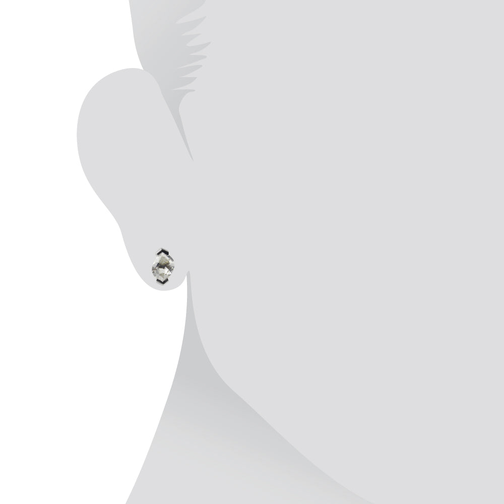 Clear Quartz Stud Earrings