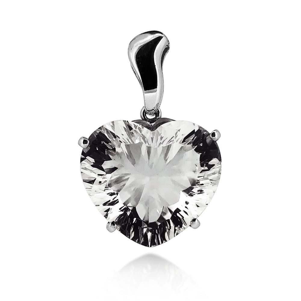 Clear Quartz Heart Pendant