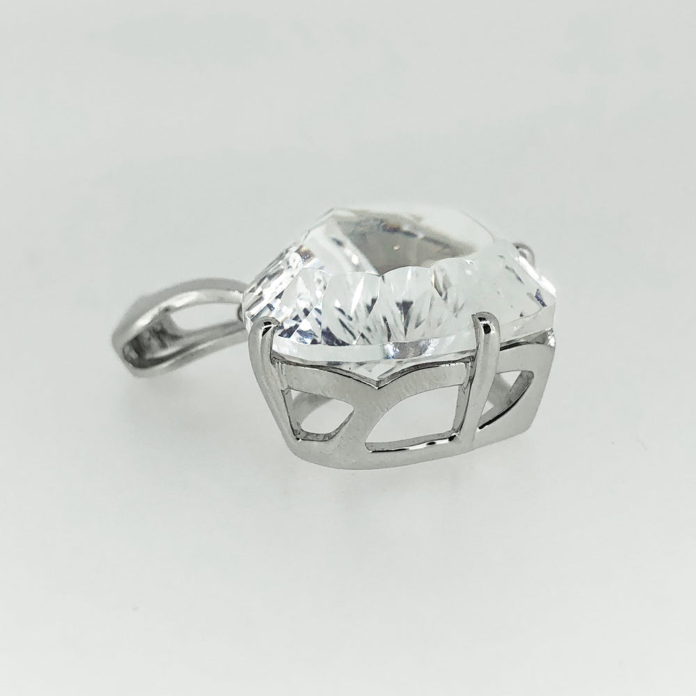 Clear Quartz Heart Pendant