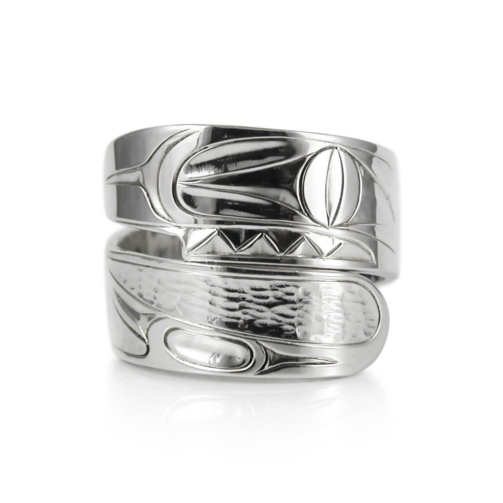 Bague enroulée en forme de chien de mer