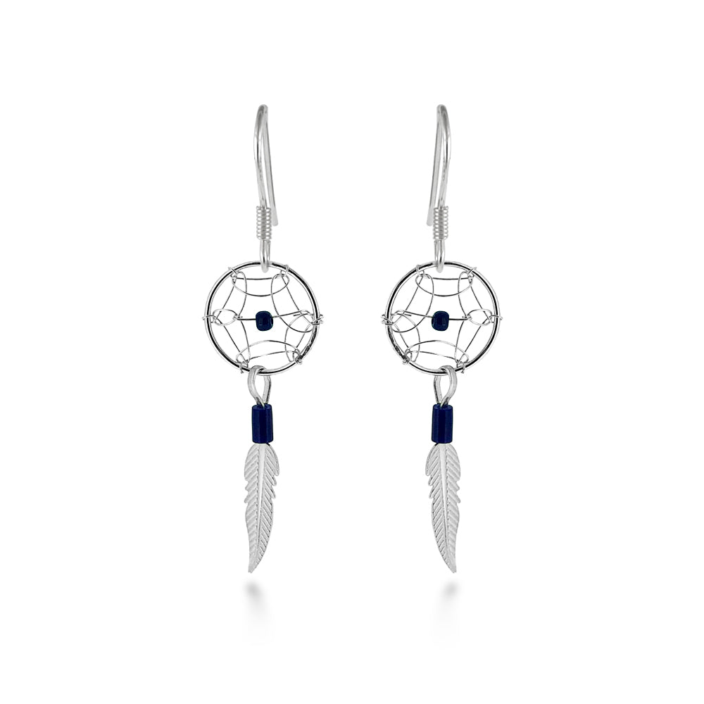 Dreamcatcher Earrings - Round / Black